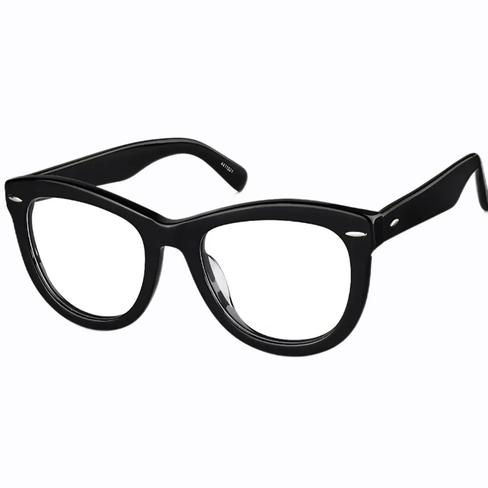Black Cat-Eye Glasses Unisex Large Bold Statement Glasses See Pic For Measuremnt